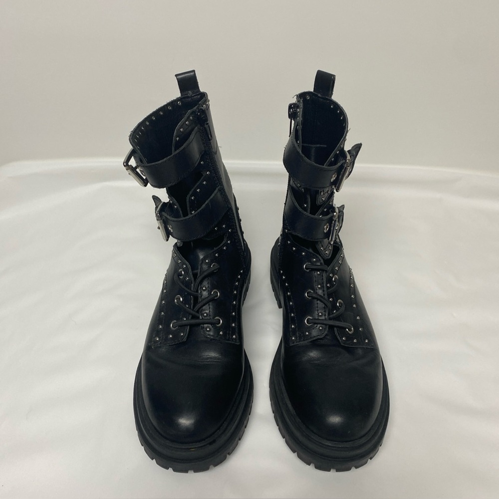 Chelsea & Violet Combat & Moto Boots Black Women's Boots Size 6M